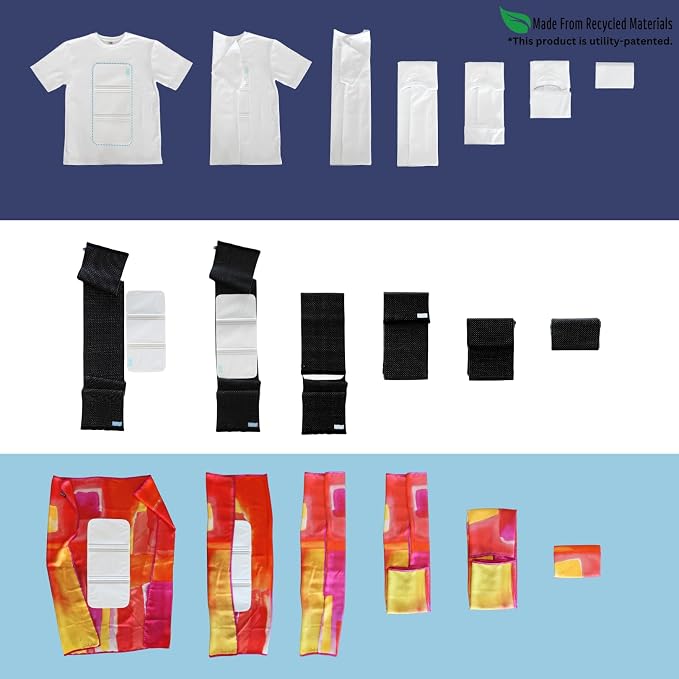7 Pcs PLIIO Medium Filers, Foldable Clothes Organizer, Space-Saving Closet and Suitcase solution, Wrinkle-Free Storage Solution for Home and Travel, Wardrobe Organizer and Clothes Folder - Image 9