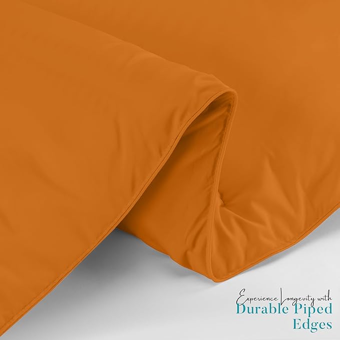Utopia Bedding Queen Comforter Duvet Insert, Quilted Burnt Orange Comforter with Corner Tabs, Box Stitched Down Alternative Comforters Queen Size 88 x 88 inches