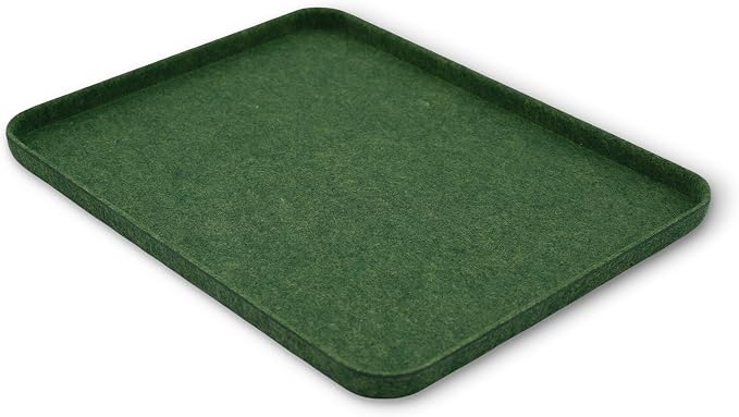 Welaxy Felt deep Storage Bins lidded Drawer Organizer Caddy for junk stuff stationery makeup jewelry closet bathroom minimalist lifestyle (Forest Green Lid, S) by Welaxy
