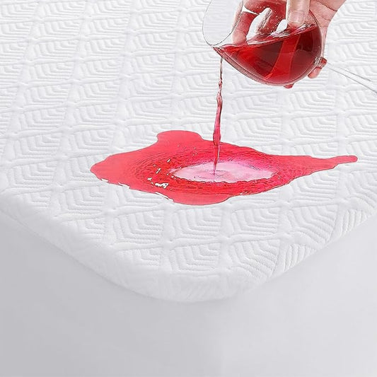 Twin Size Waterproof Mattress Protector Cooling Mattress Pad Mattress Cover, Extremely Cozy Bed Cover 3D Air Fabric Smooth Soft Noiseless Washable, 5''-18'' Deep Pocket