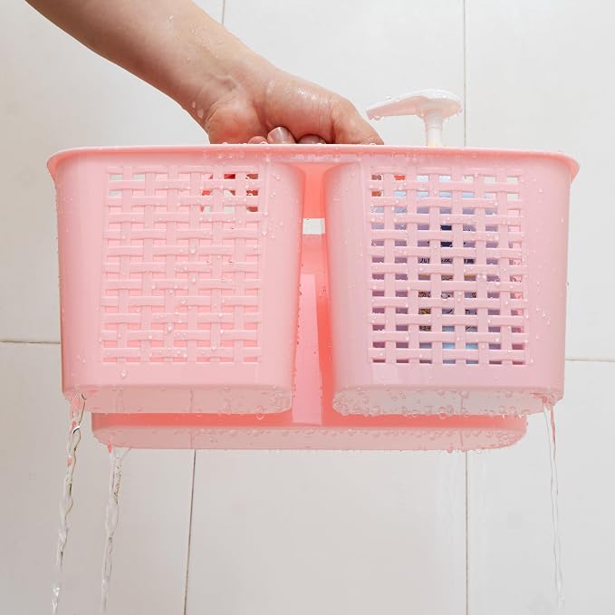 Tiawudi Portable Shower Caddy, Caddy Organizer with Handle, Plastic Shower Basket Hold Soap, Shampoo, Hair Supplies and Beauty Products, Cleaning Supplies Organizer for Home, Dorm, Shelf and Cabinet - Image 4