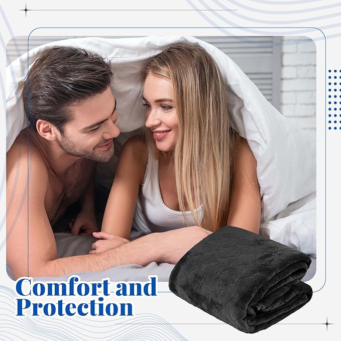 Couples Waterproof Mat Lover Reusable Stainproof Blanket Quiet Easy Use Towel Protector for Adult Multi Functional Bed Sheets Couple Messy Play Pleasure Comfort(Black,54 x 34 Inch)