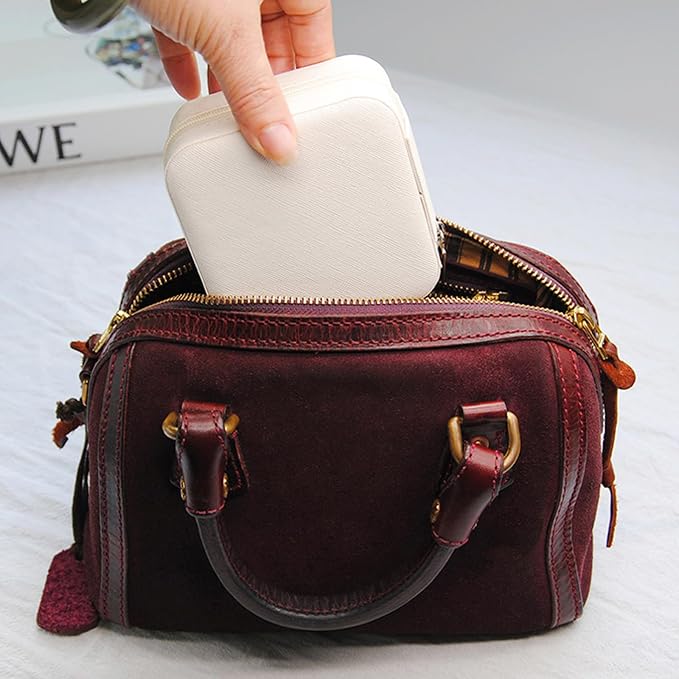 Travel Jewelry Case 2 Pack Mini Travel jewelry Box Portable Organizer Women Girls Gift Box for Rings Earrings Necklaces Bracelets - Image 5
