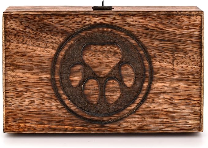 Kaizen Casa Jewellery Box Paw Design-Trinket Box Ladies-Jewellery Multipurpose Treasure Chest Keepsake Organizer Size- 8" x 5" x 3",| Decorative Storage Bin - Image 2