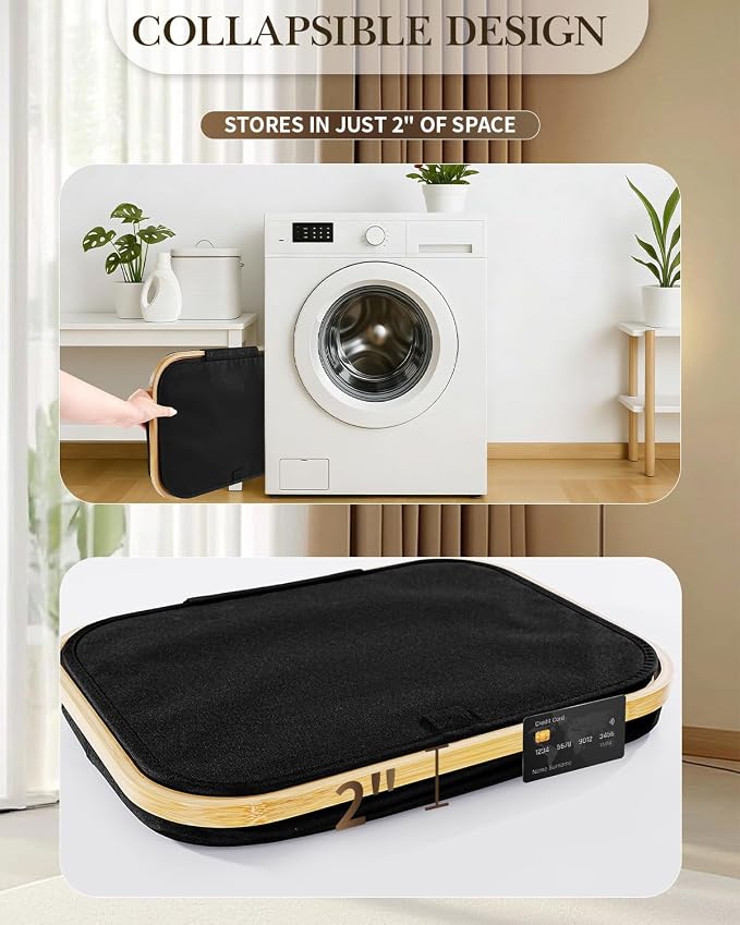 Laundry Hamper with Wheels, 110L Large Clothes Hamper with Removable Inner Bag, Collapsible Dirty Clothes Basket for Dorm, Rolling Dirty Clothes Basket for, Bedroom, Bathroom, Laundry Room - Image 5