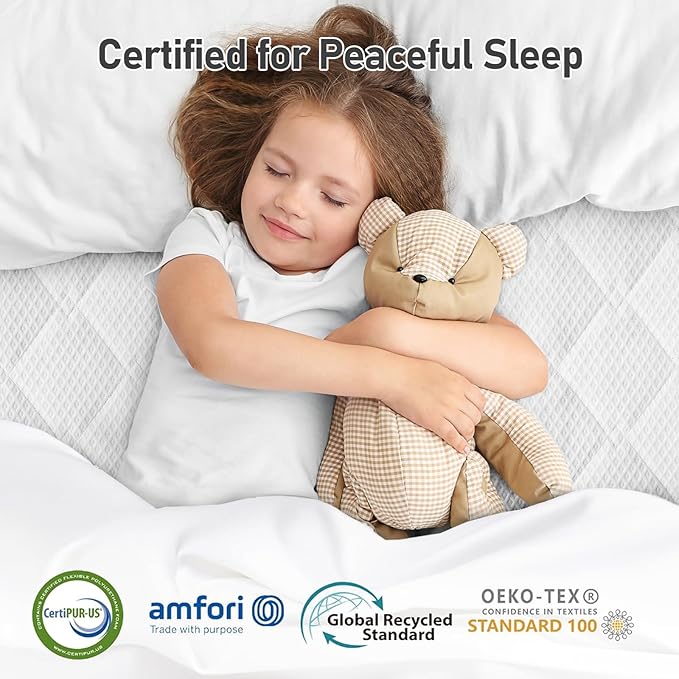 Extra Firm Mattress Topper Twin: 3 Inch Super Extra Support Bed Topper, Cosy Mattress Pad for Back Pain Relief, Breathable Washable Cover with Anti-Slip Straps, CertiPUR-US Oeko-Tex Certified 75x38