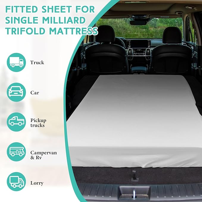 2-3 Inch Mattress Topper Cover (Only Cover) Memory Foam Protector Microfiber Memory Foam for Latex Mattress Topper Gel RV (Queen 80 x 60 Inch,White)