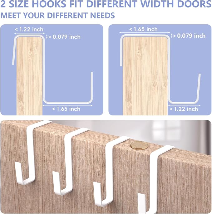 FENTEC 1 Pack Over The Door Shoe Organizer, 68" Exlarge Deep Pockets Hanging Shoe Organizers, 8-Tier Shoe Rack for Closet, Shoe Holder for Boots,Over Door Organizer in Home, RV, Dorm, Beige - Image 8