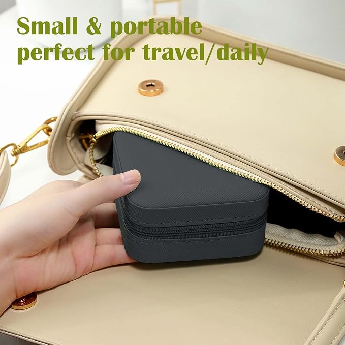 Travel Jewelry Case Bridesmaid Gifts Box,6 Pack Small Jewelry Box Mini Jewelry Organizer,PU Leather Portable Earring Storage Box for Women Girls Bridesmaid Proposal Gifts - Image 4