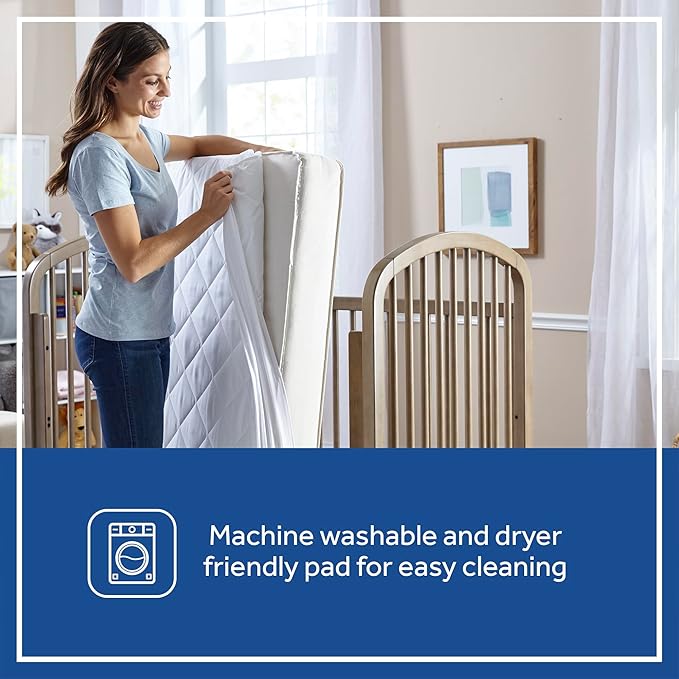 Sealy Baby Cool Comfort Cooling Breathable Waterproof Crib Mattress Protector Pad, Toddler Bed Cover, Machine Washable and Dryer Friendly, 52x28”- White (Pack of 3)