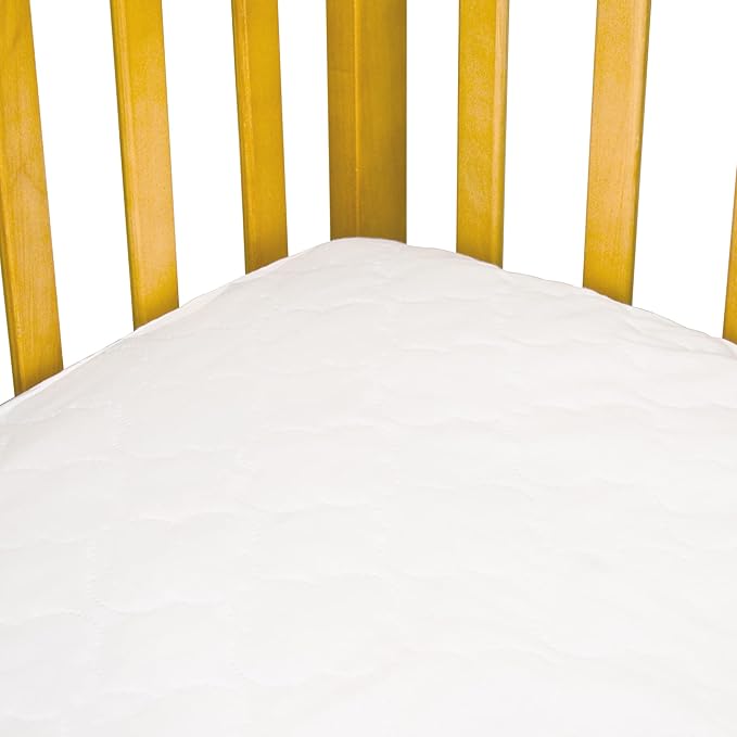 Sealy Baby Antimicrobial Fitted Waterproof Infant Crib Mattress Protector Pad and Toddler Bed Cover, Designed to Neutralize Odors, Machine Washable and Dryer Friendly, 52” x 28”- White (Pack of 2)