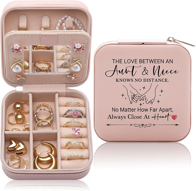 Aunt and Niece Gift Jewelry Box, Aunt Gifts from Niece, Nieces Gifts from Auntie, Best Unique Birthday Christmas Gift for Aunts Niece Jewelry Case by WelcometoCEASQVAA