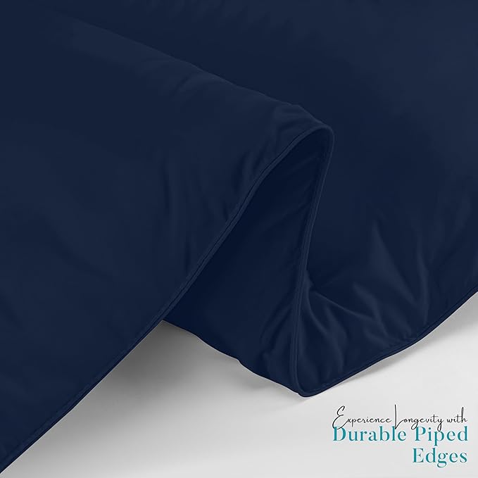 Utopia Bedding King Comforter Duvet Insert, Quilted Navy Comforter with Corner Tabs, Box Stitched Down Alternative Comforters King Size 90 x 102 inches