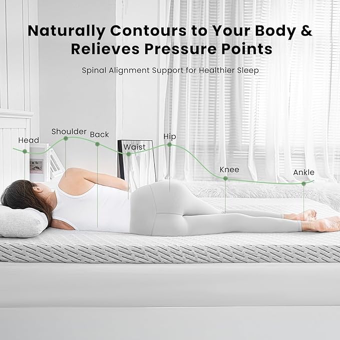 Bamboo Mattress Topper King Size 4 Inch, Cooling Gel & Bamboo Charcoal Memory Foam Mattress Topper for Back Pain Relief, Firm Dual-Layer Foam Bed Pad with Removable Cover