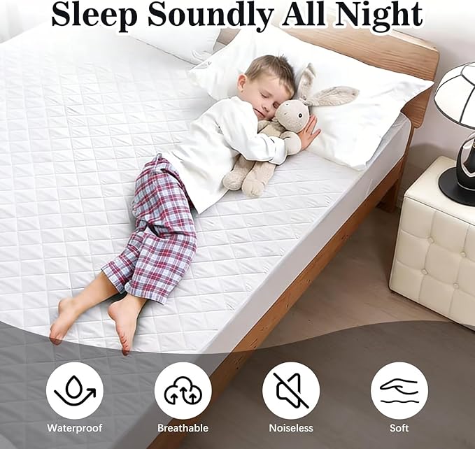 Shatex King Size Mattress Pad - Breathable Quilted Mattress Topper Protector with 8-16 Inches Deep Pocket, Machine Washable (78x80inch,White)