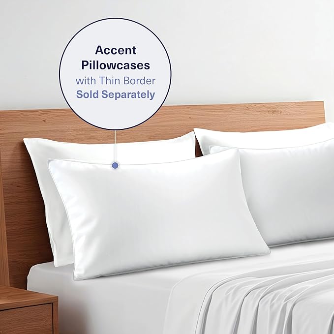 Kickoff Viscose Bamboo Sheets King Size 4-pc 100% Organic Bamboo Viscose Bed Cooling Sheets King Size Set Cool Bedding for hot Sleepers Sheet, Flat, Fitted, Pillowcases (Snow White,K)