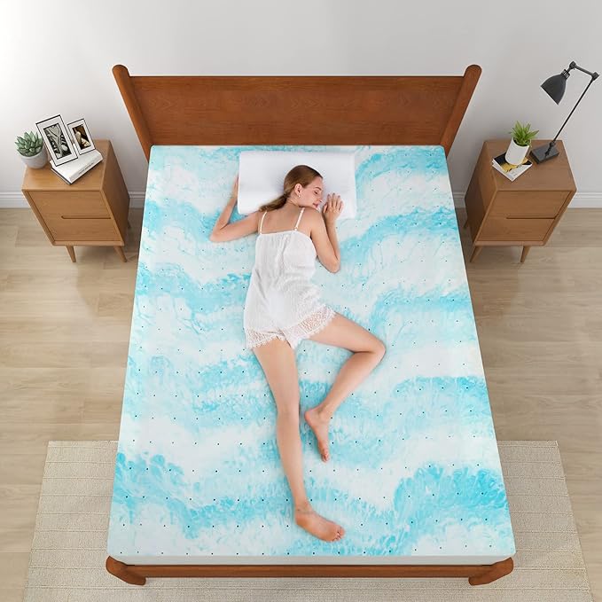Mattress Topper, 4 Inch Gel Memory Foam Mattress Topper, Queen, CertiPUR-US Certified
