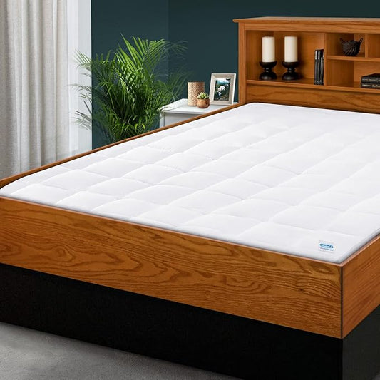 Quilted Comfort Waterbed Anchor Band Mattress Pad - Super Single