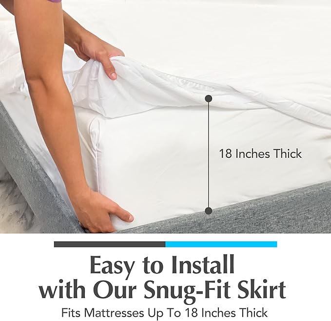 Handy Laundry Waterproof Mattress Protector – Breathable, Machine-Washable Mattress Cover – Perfect for Kids, Adults, and Pets – Extends Mattress Life. (Twin Size)