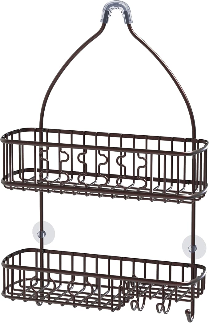 Simple Houseware Bathroom Hanging Shower Head Caddy Organizer, Bronze (26 x 16 x 5.5 inches) by SimpleHouseware