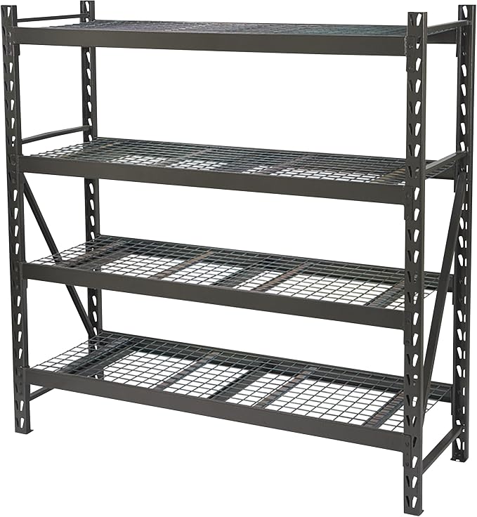 Ironton 4-Tier Industrial Steel Shelving Unit, 8,000-Pound Load Capacity, Garage Storage Rack, 77" W x 24" D x 72" H - Image 5