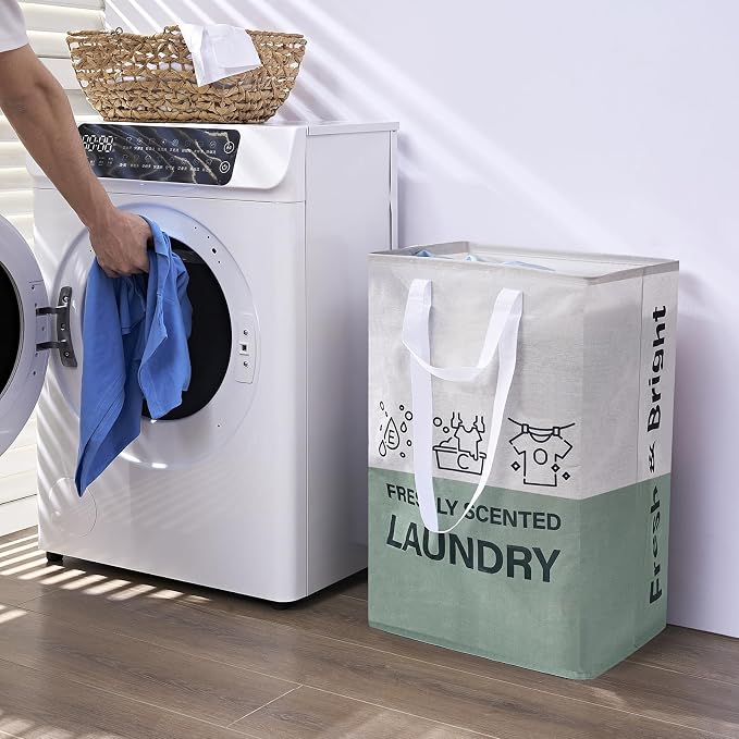 ELONG HOME Laundry Baskets, 92L Freestanding Laundry Basket with Handles, Waterproof Tall Collapsible Clothes Hamper for Dorm, Bedroom, Bathroom - Image 7