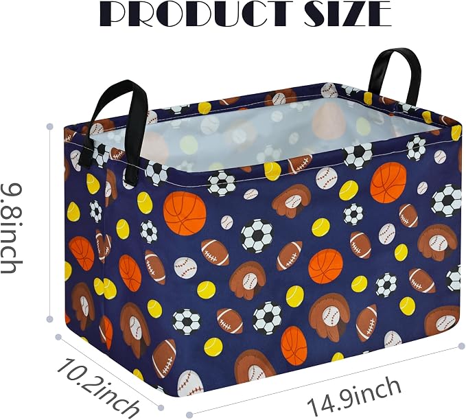 MAIZMZ Kids Hamper Storage Bins Organizer Toy Box Laundry Basket Large Canvas Collapsible Chest for Home/Dorm/Kitchen/Pet/Office/Closet/Shelf/Gift Baskets - Image 7