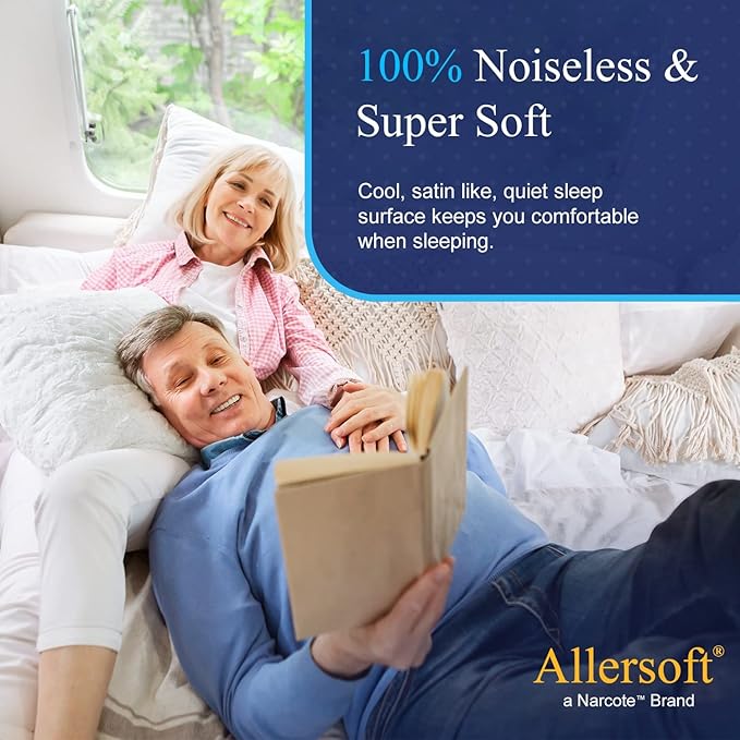 RV 6 Sided Zippered Mattress Protector with Secure Locking Zipper for 48x72 RV Mattress. Creates a Natural Seal Around Your Mattress from Dust, Pet Dander, Pollen, Liquids & More. Oeko-Tex Certified