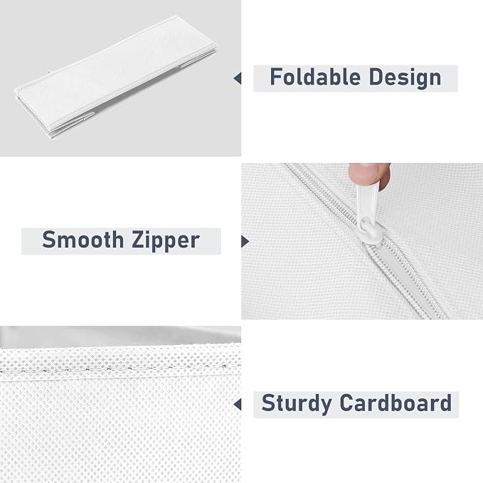DIMJ Drawer Organizer Clothes - 20 Pack Closet Drawer Organizer Bins for Baby Clothes Storage, Fabric Dresser Organizer for Nursery Bedroom, Foldable Small Drawer Dividers for Underwear Socks - Image 5