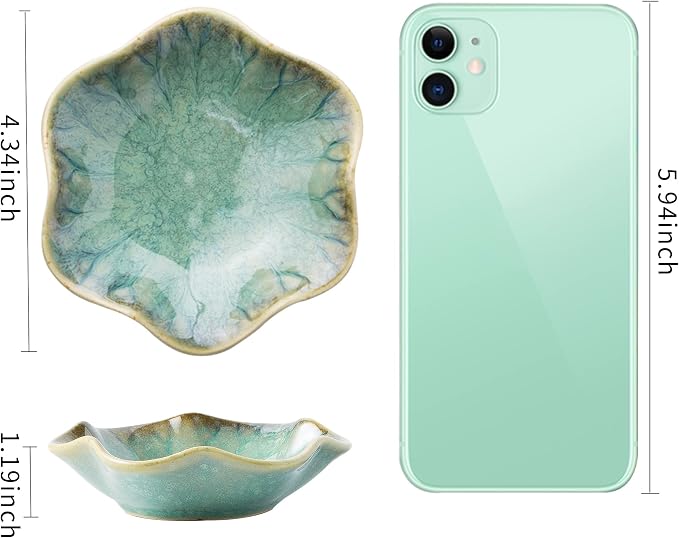 Jewelry Dish Tray, Ring Dish, Ceramic Trinket Tray, Key Bowl, Decorative Plate, for Friends Sisters Daughter Mother (Emerald Green) - Image 7
