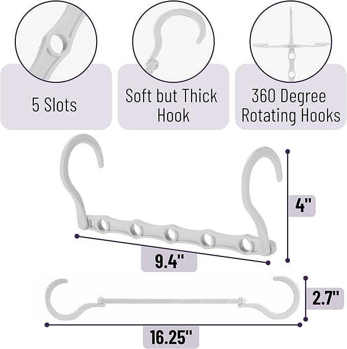 Mr. Pen Space Saving Hangers - 8 Pack White Space Saver Shirt Hangers, Clothes Organizer - Image 3