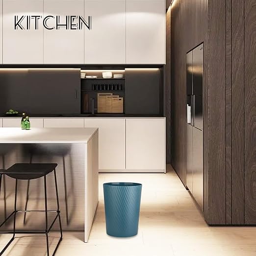 UUJOLY Small Trash Can Wastebasket Garbage Can Container Bins for Bathrooms, Laundry Room, Kitchens, Offices, Kids Rooms, Dorms (Bluish Green) - Image 6