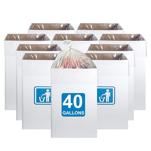 40 Gallon Cardboard Trash cans for Events (Pack of 10)， with 20 Liners Included，Be applicableOutdoor Events pop up Trash cans for Parties，Reusable Portable Garbage Can，in-Home Recycling Bins by Unknown