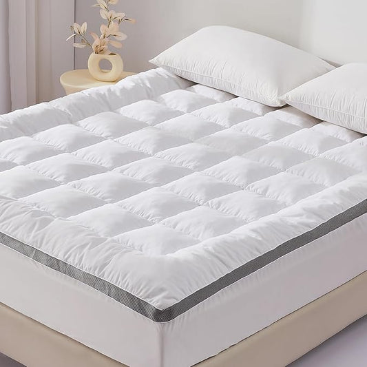 SAPHREAS Twin Size 3 Inch Memory Foam Mattress Topper with 8-20 inches Stretchable Pockets, Soft Pillow Top Mattress Pad for Back Pain Relief with Breathable Air Mesh Sides
