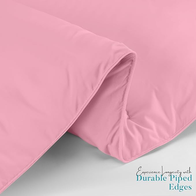Utopia Bedding Twin Comforter Duvet Insert, Quilted Pink Comforter with Corner Tabs, Box Stitched Down Alternative Comforters Twin Size 64 x 88 inches