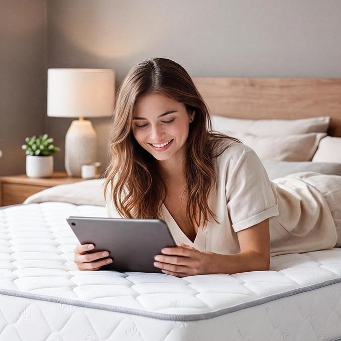 Neo Sleep Queen Size Mattress, 8 Inch Hybrid Comfort & Supportive Mattress in a Box, Cooling Gel Memory Foam and Spring with Pressure Relief, CertiPUR-US Certified