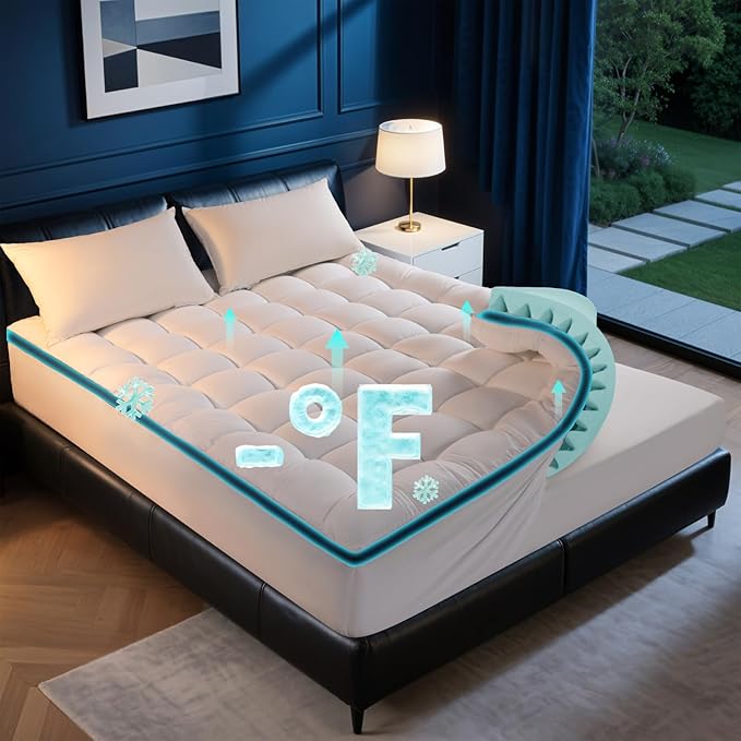 4 Inch Dual Layer Memory Foam Mattress Topper Twin Size - 2 Inch 1000GSM Soft Pillow Top Mattress Pad & 2 Inch 5-Zone Egg Crate Cooling Gel Memory Foam for Back Pain with 6-18" Deep Pocket(39"x75")