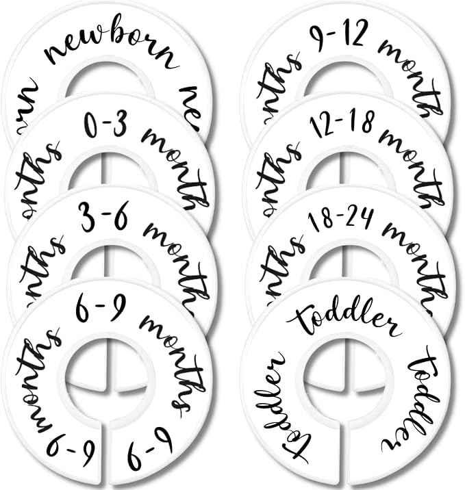 Eli with Love Baby Closet Dividers – Floral Design, Set of 8, Fits 1.5 Inch Rod, Nursery Clothing Organizer by EliwithLove