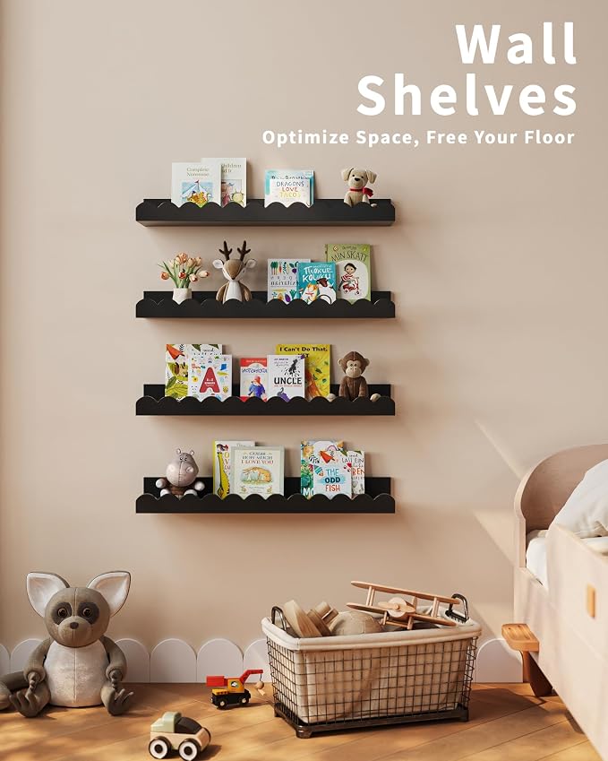 Shario Nursery Shelves (Black, 16.5 Inches) - Image 6
