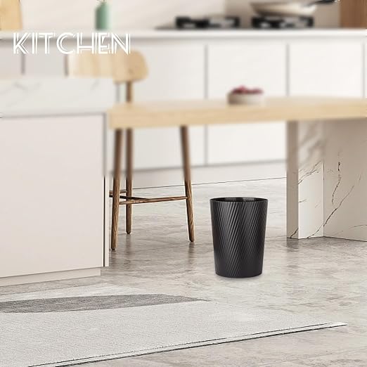 UUJOLY Small Trash Can Wastebasket Garbage Can Container Bins for Bathrooms, Laundry Room, Kitchens, Offices, Kids Rooms, Dorms (Black, 3 Pack) - Image 5