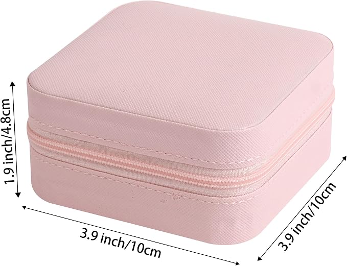 OceeK Travel Jewelry Case Box Organizer, PU Leather Small Jewelry Box,Portable Travel Jewelry Storage Case,Black,1 Pack - Image 3