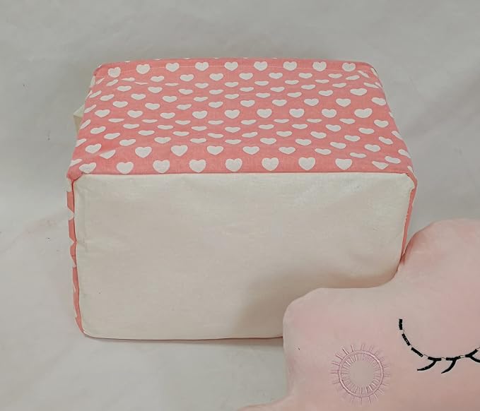 MAIZMZ Girls Storage Basket Pink Valentine's Day Gifts Basket Waterproof Organizer Nursery Bins Toy Box for Organizing Home/Dorm/Kitchen/Pet/Office/Closet/Shelf/Room Decor - Image 5