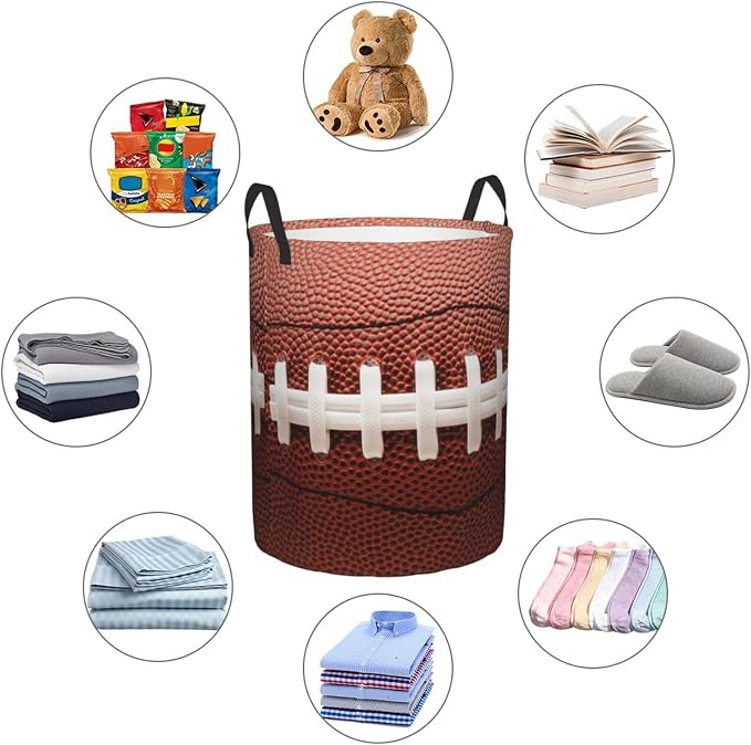 Laundry Basket Room Decor,Round Laundry Hamper Waterproof Dirty Clothes Hamper Collapsible Laundry Baskets With Handles,Toy/Clothes Storage Basket For Home Dorm Bathroom Decor - Image 4