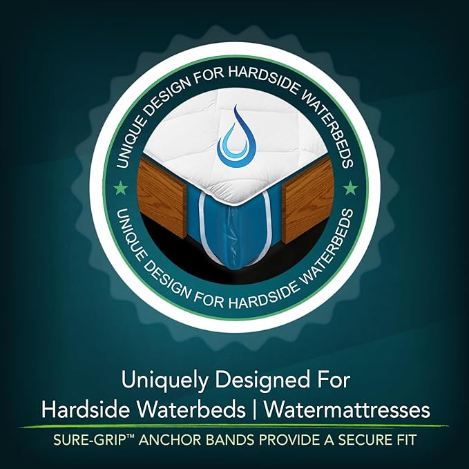 Anchor Band Waterbed Mattress Protector Pad Waterbed Queen (60x84 inch)