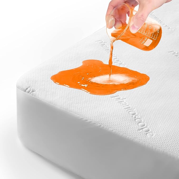 Phantoscope 100% Waterproof Mattress Protector, King, Mattress Cover 3D Air Soft Fabric, Mattress Pad Cover with 18'' Deep Pocket, Noiseless Washable, King Size