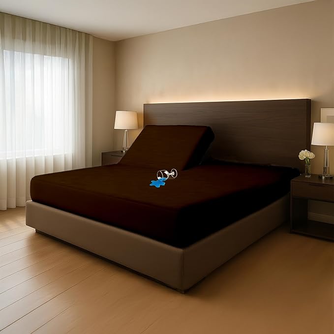 SGI Bedding Premium Waterproof Mattress Protector King Size 32" Chocolate 18" Deep Pocket