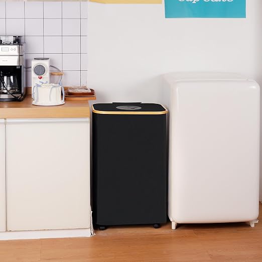 iEGrow Recycling Bin for Kitchen, Indoor Home Recycle Bins with Wheel, 29 Gallons Large Recycling bin with 2 Removeable Reusable Inner Bags, for Bottles Cans Glass Plastice Cartons(Black) - Image 6