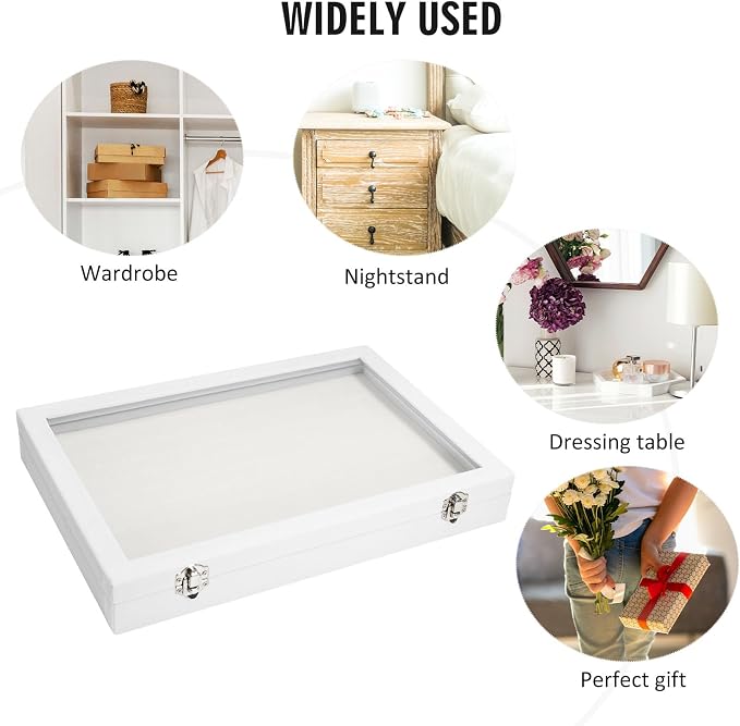 Vicoter Rings Organizer Tray 100 Slot Velvet Ring Earring Storage Box TranSparent Cover Jewelry Store Ring Display Box Jewelry Display Cabinet for Girl Wife Mother - Image 6