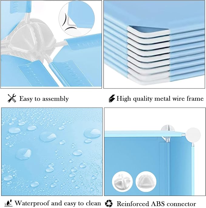 AWTATOS Closet Organizer 8 Cube Storage Shelves Closet Storage Clothes Organizers Stackable Cubby Shelving for Closet Bedroom Living Room Blue - Image 7