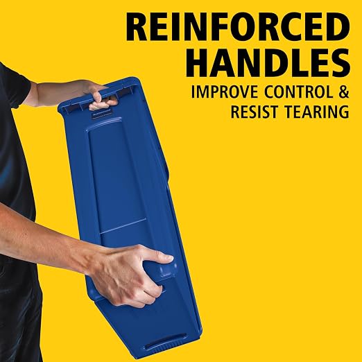Rubbermaid Commercial Products Slim Jim Plastic Rectangular Recycling Bin/Trash Can with Venting Channels 23 Gal Blue for Kitchens/Classrooms/Offices/Back of House - Image 5